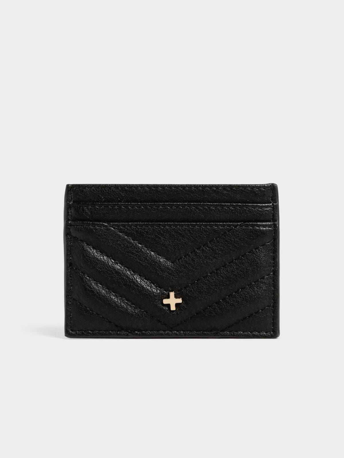 Izzy Card Holder in Quilted Black