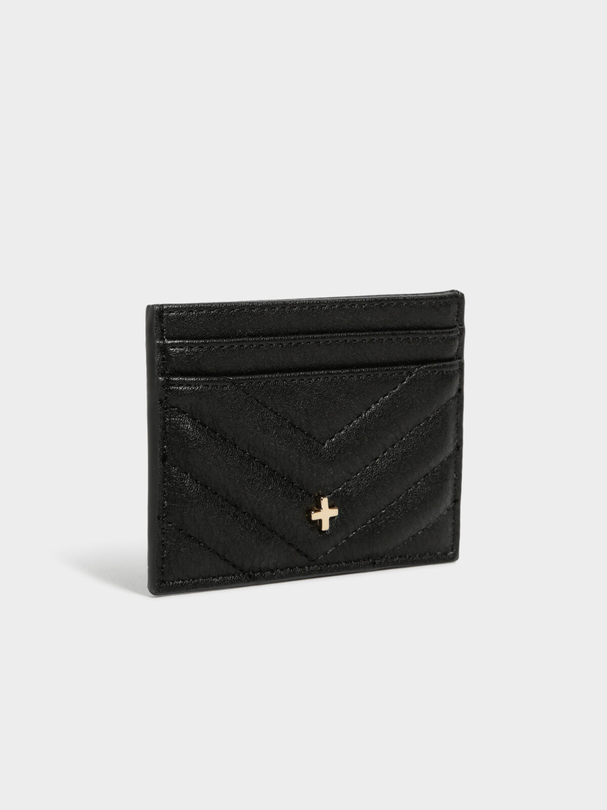 Izzy Card Holder in Quilted Black