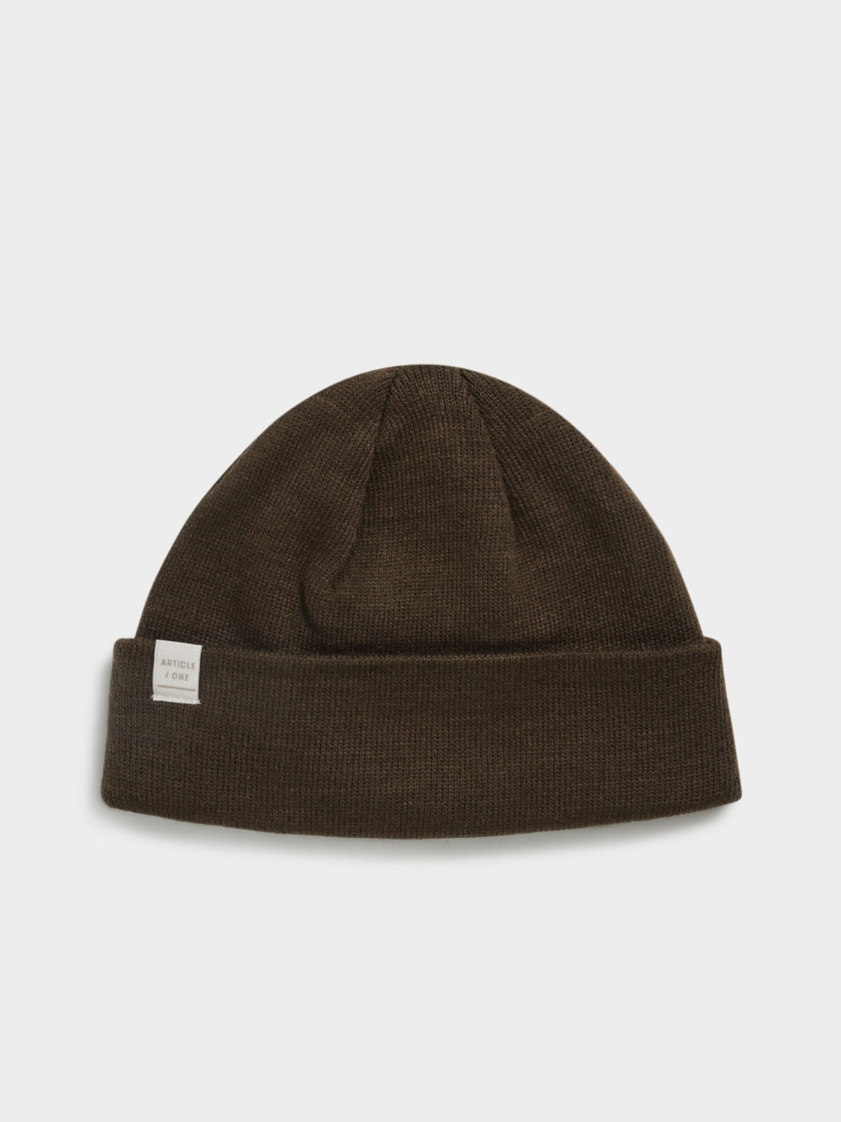 Classic Knit Beanie in Chocolate Brown