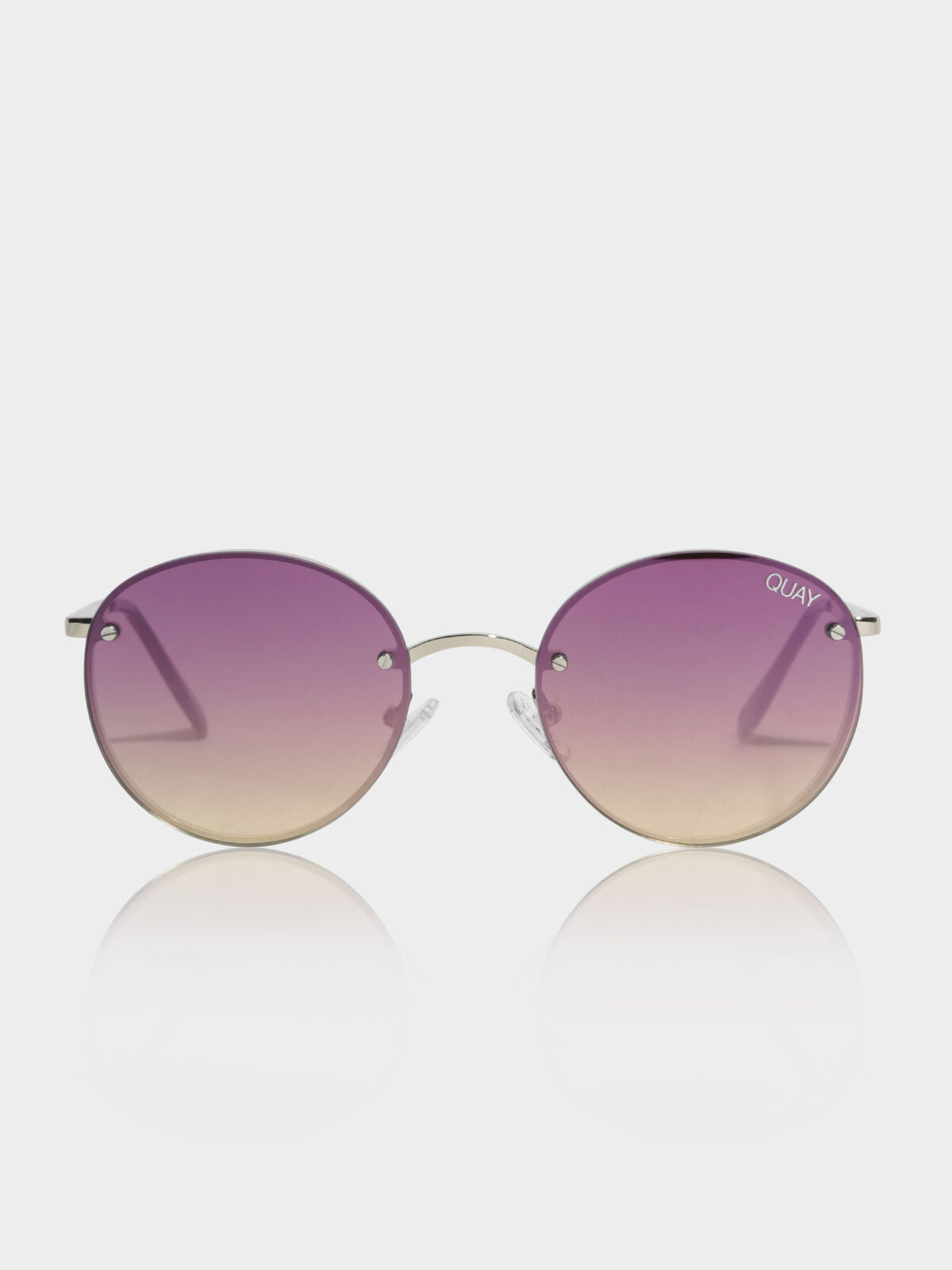 Gold Farrah Sunglasses in Silver &amp; Purple