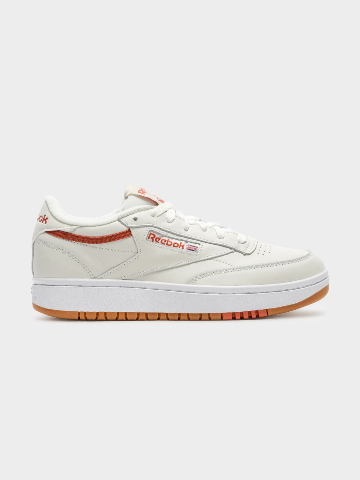 Womens Club C Double Sneakers in White &amp; Red