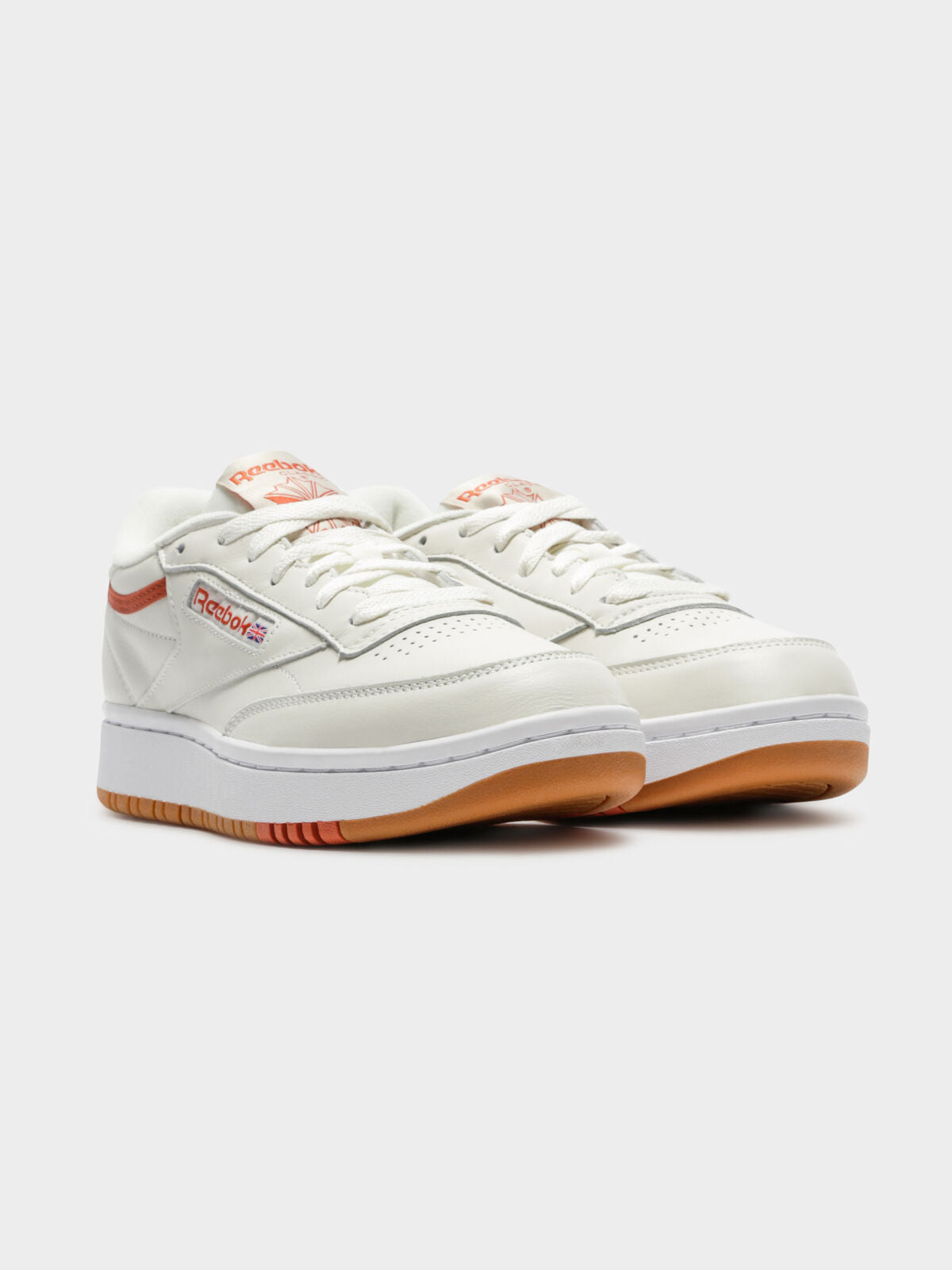 Womens Club C Double Sneakers in White &amp; Red