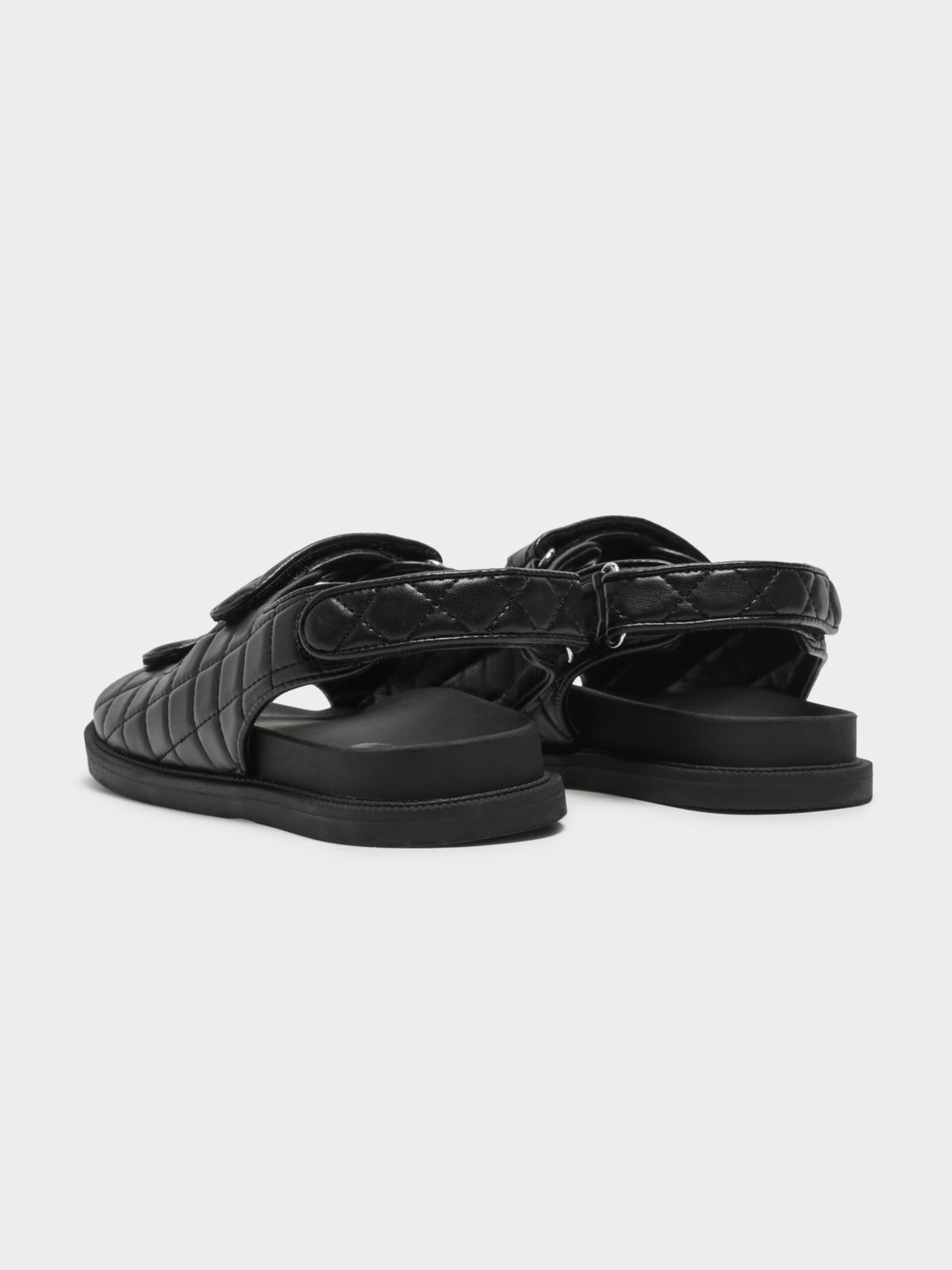Womens Andi Quilted Sandals in Black