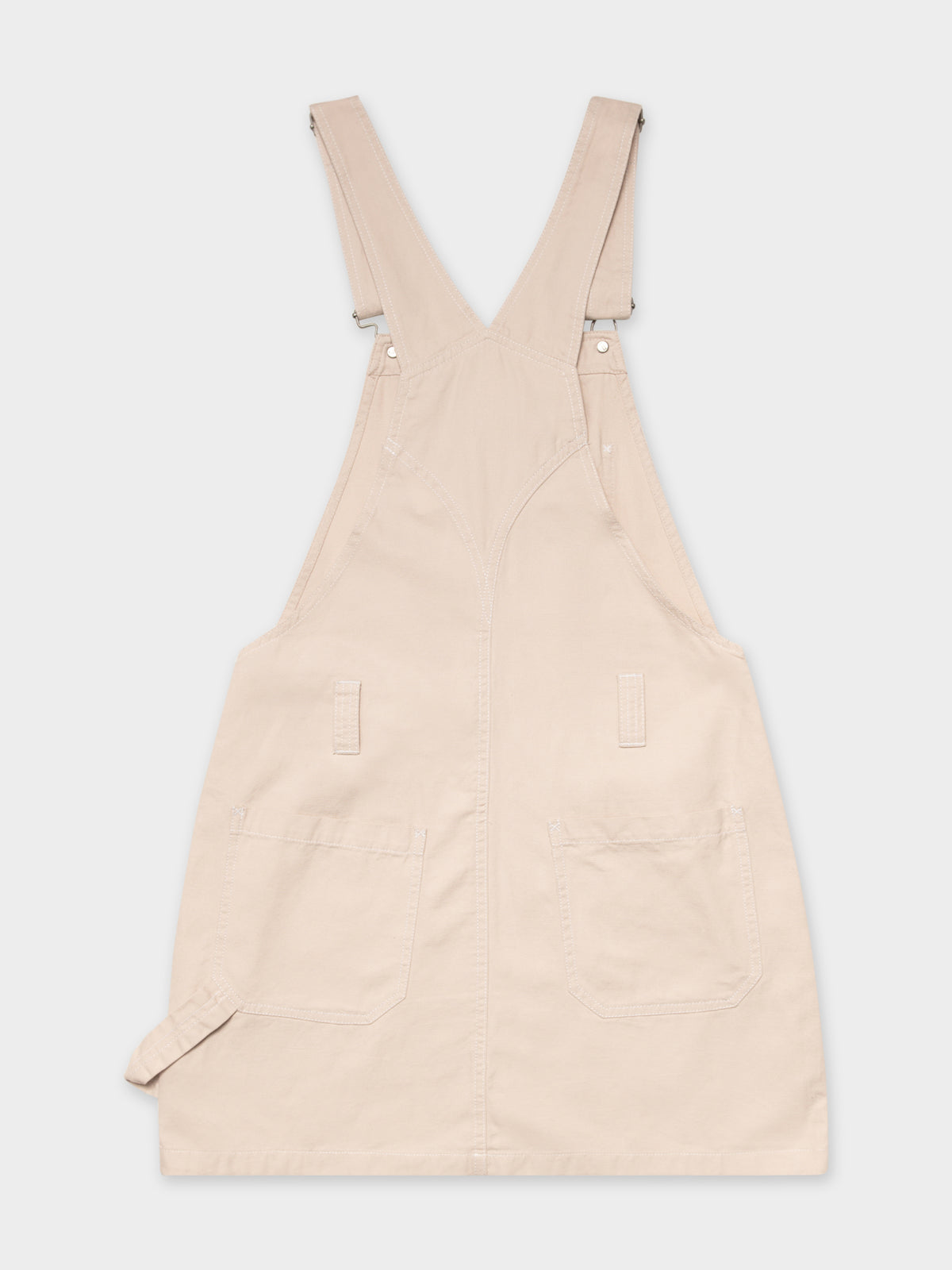 Dungaree Dress in Smooth Stone