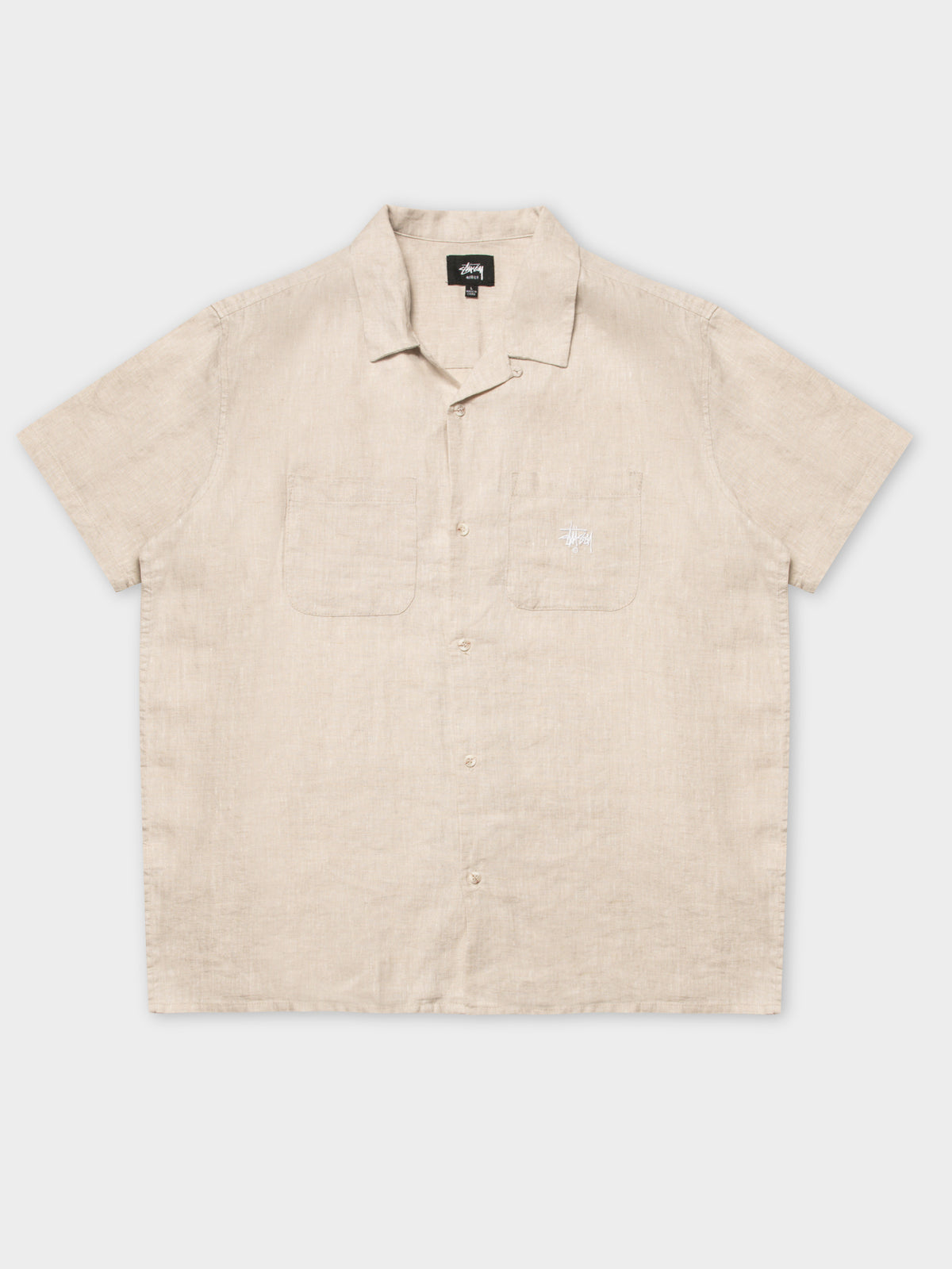 Short Sleeve Linen Shirt in Natural