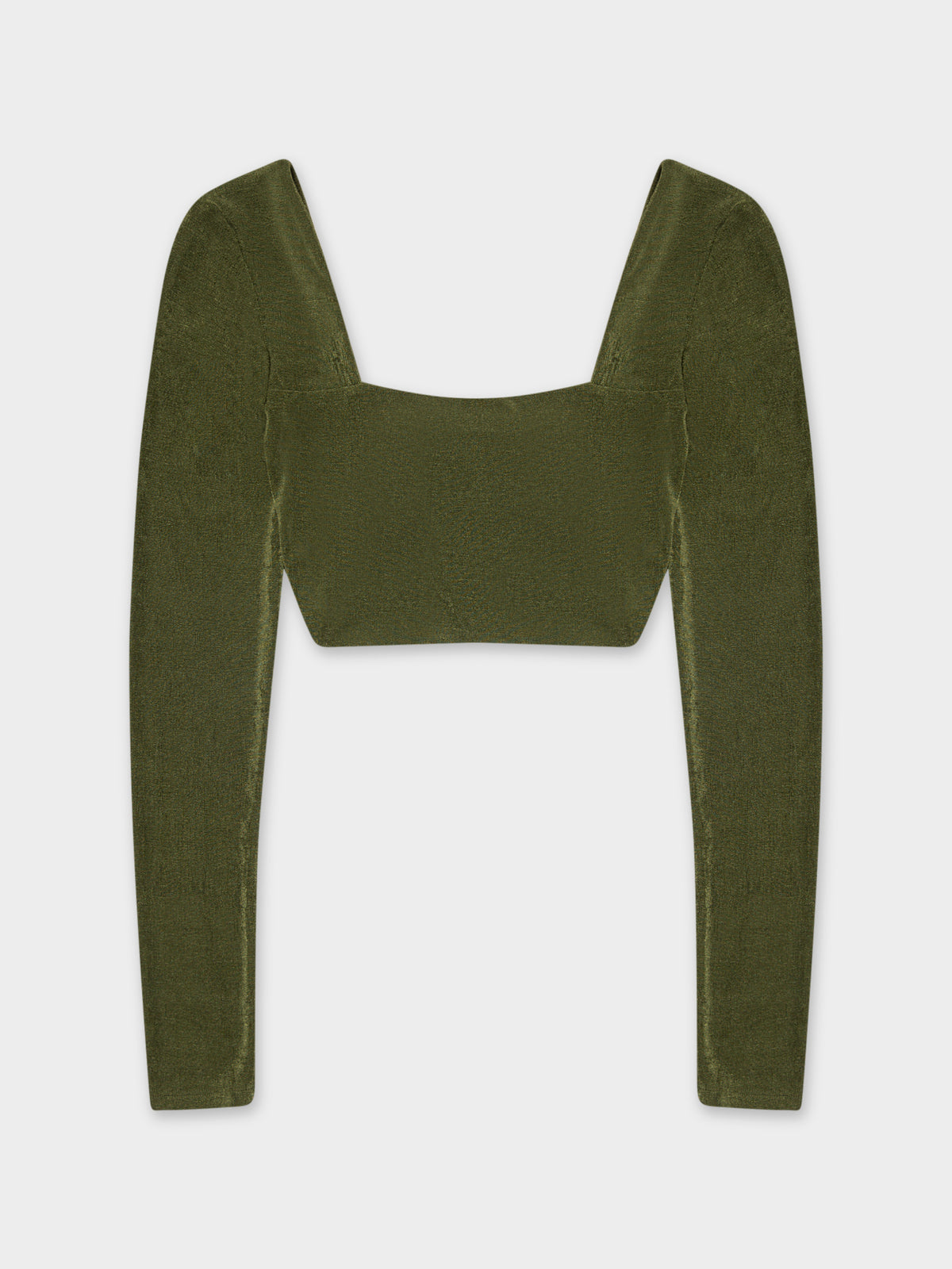 Talia Tie Front Top in Olive