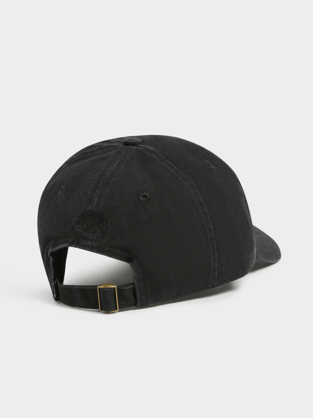 Embroidered Crown Stock Low-Pro Cap in Black