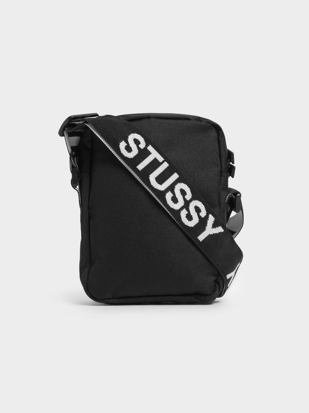 Stussy Logo Messenger Bag in Black