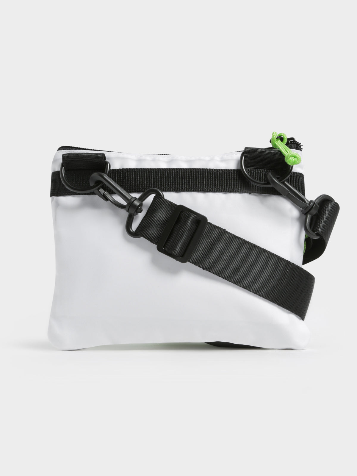 Nylon Zippered Bag in White