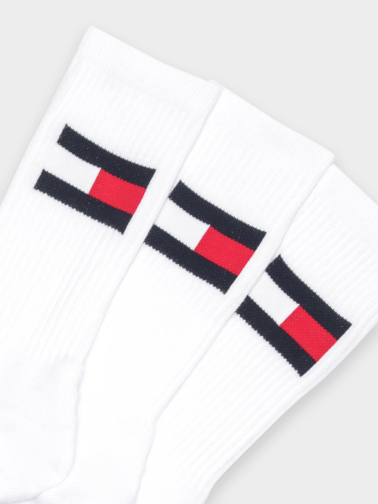 3 Pairs of Mens Tommy Flag Crew Socks