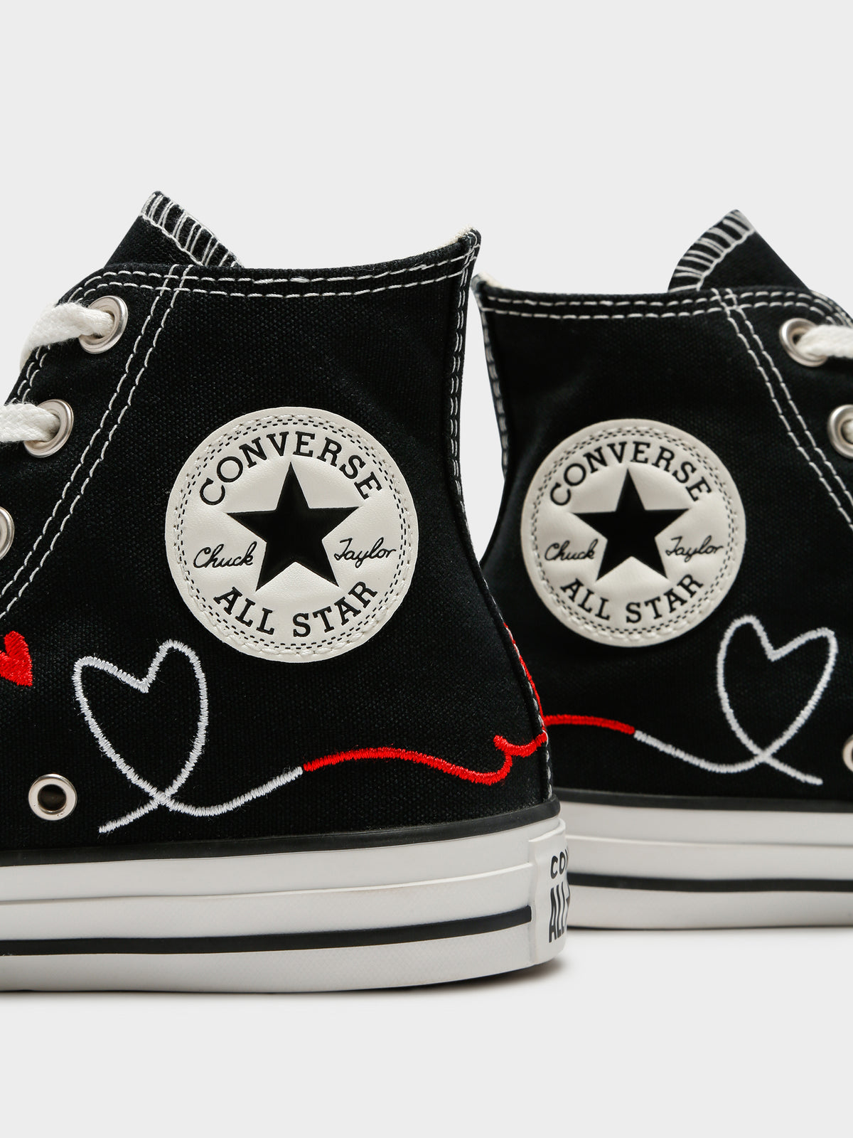 Unisex Made With Love Chuck Taylor All Star High Top Sneakers in Black