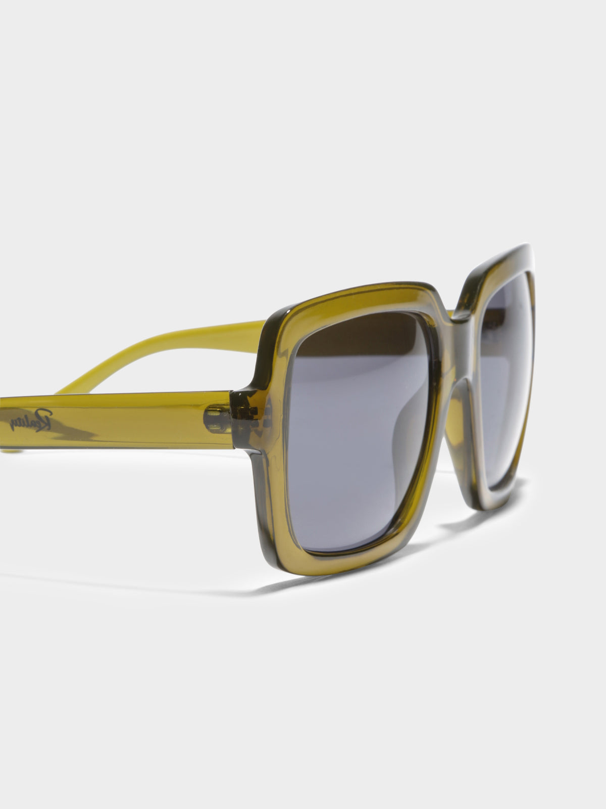 Le Brera Square Sunglasses in Olive