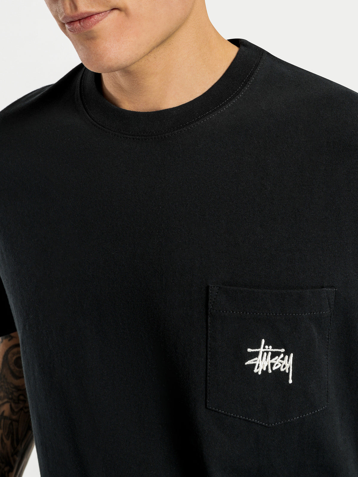 Graffiti Pocket Short Sleeve T-Shirt in Black