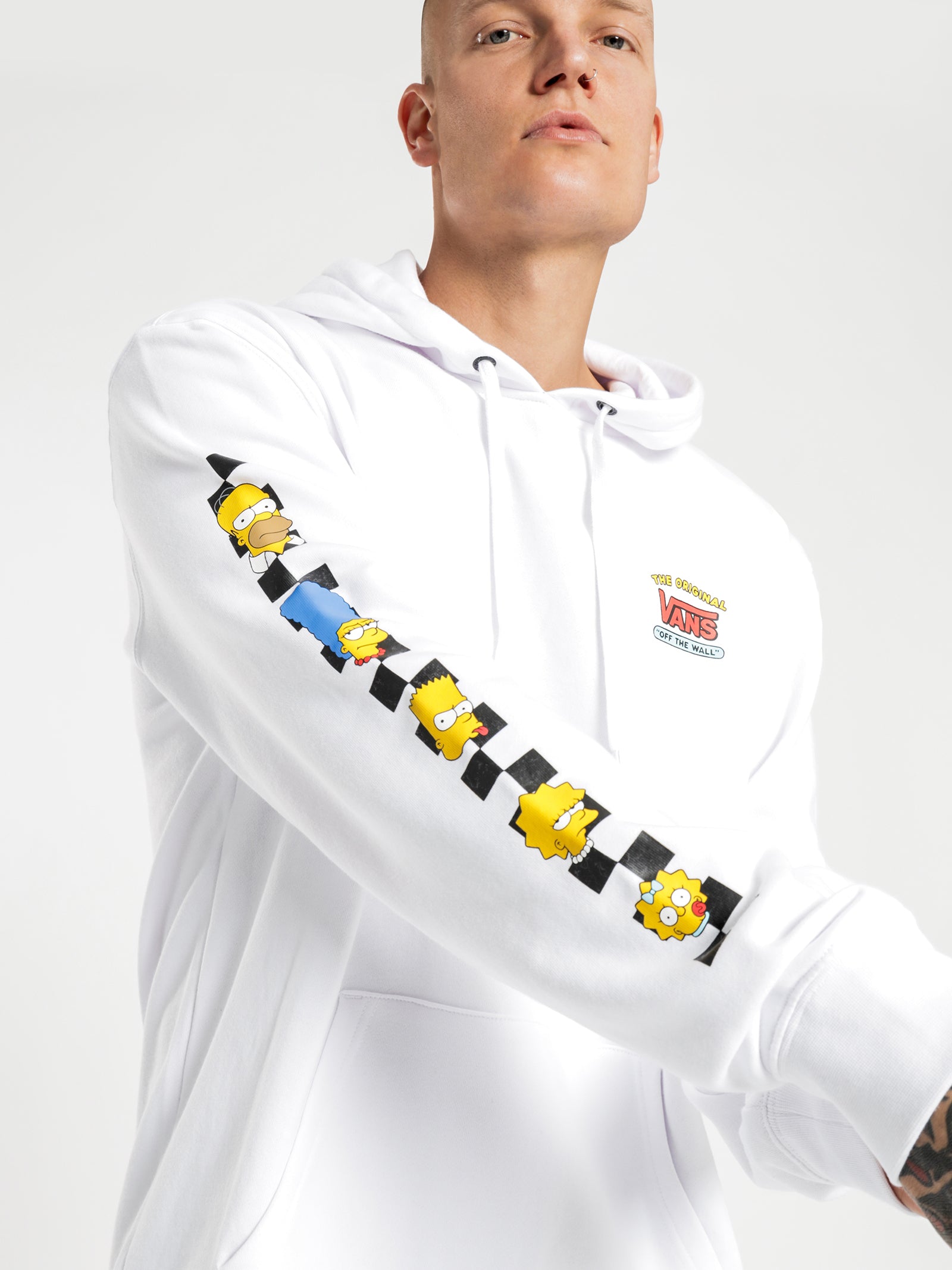 Oversized hoodie vans simpsons quality hoodie white