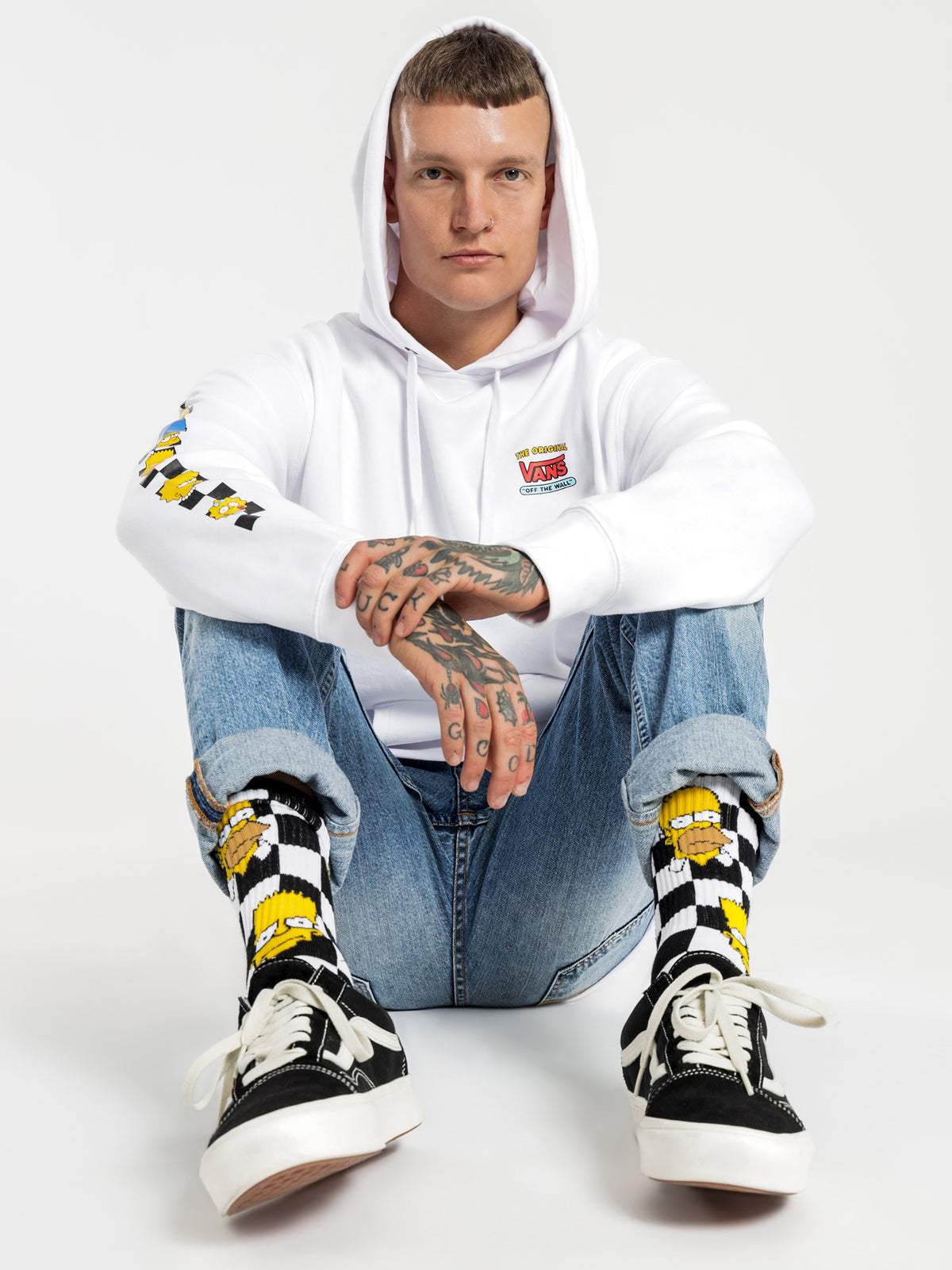 The Simpsons X Vans Family Pullover Hoodie in White